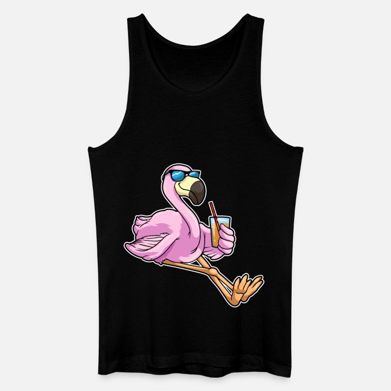 Flamingo Sonnenbrille - Männer Bio Tank Top - Schwarz