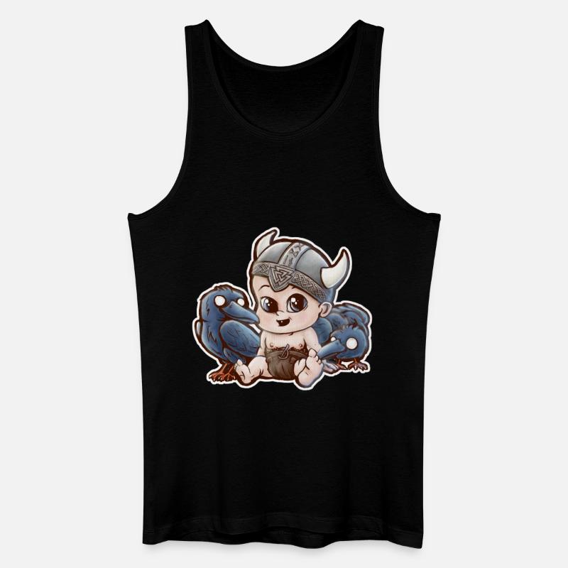 Odin Wikinger Baby - Männer Bio Tank Top - Schwarz