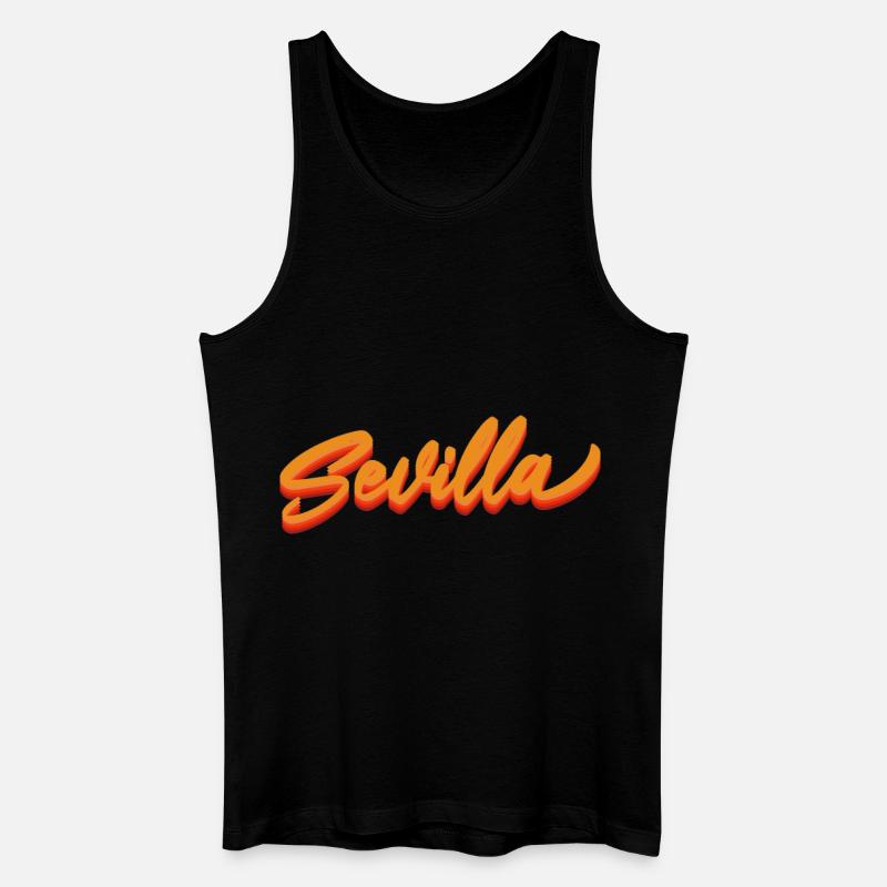 Sevilla Gradient Script Logo - Débardeur bio Homme - noir