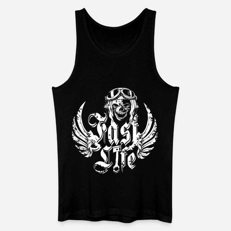 Biker Leben - Männer Bio Tank Top - Schwarz