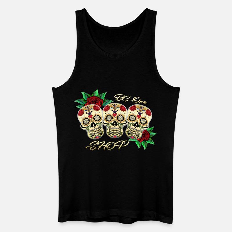 Totenköpfe - Männer Bio Tank Top - Schwarz