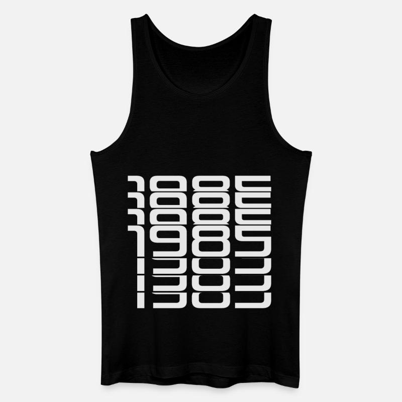 1985 - Männer Bio Tank Top - Schwarz