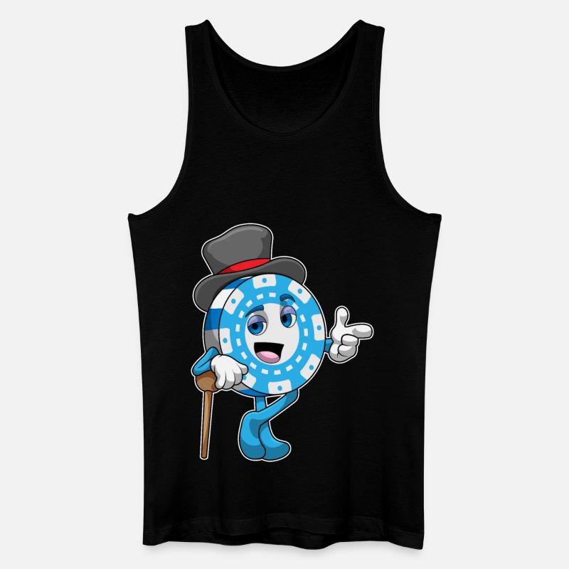 Poker Pokerchips - Männer Bio Tank Top - Schwarz