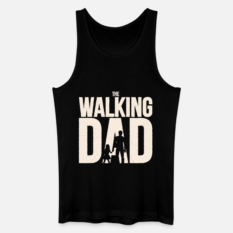 Der wandelnde Vater - Männer Bio Tank Top - Schwarz