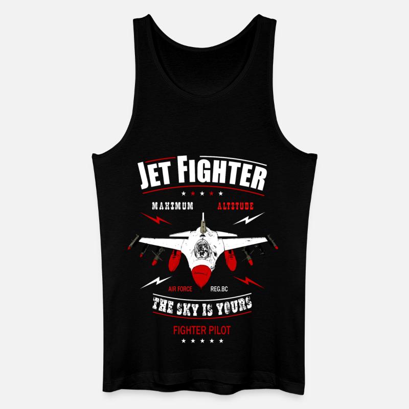 Jet Pilot - Männer Bio Tank Top - Schwarz