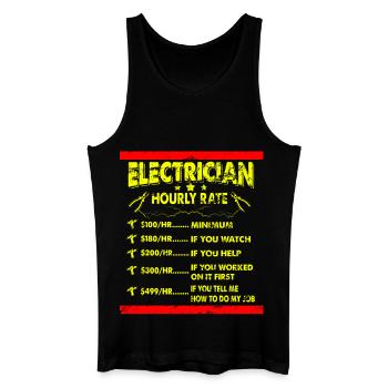 Electrician electronics technician gift idea - Men’s Organic Tank Top - black - Front