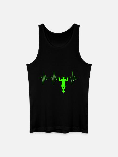 Pull-up heartbeat - Men’s Organic Tank Top - black