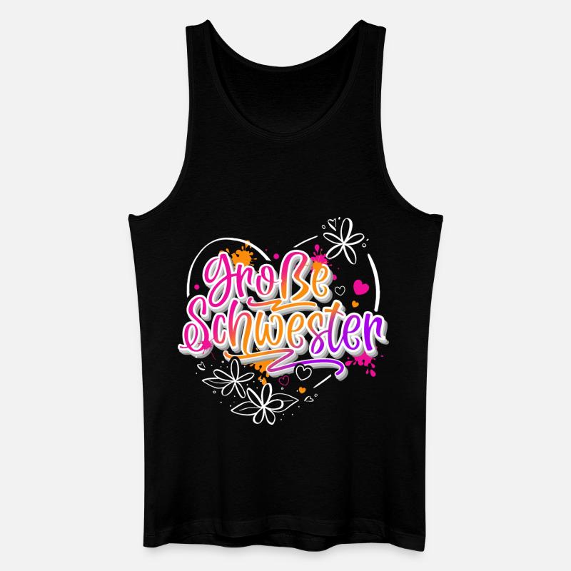 Große Schwester - Männer Bio Tank Top - Schwarz