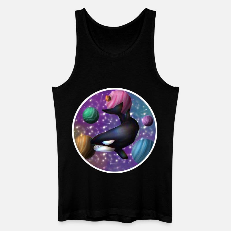 Orca im Raum - Männer Bio Tank Top - Schwarz