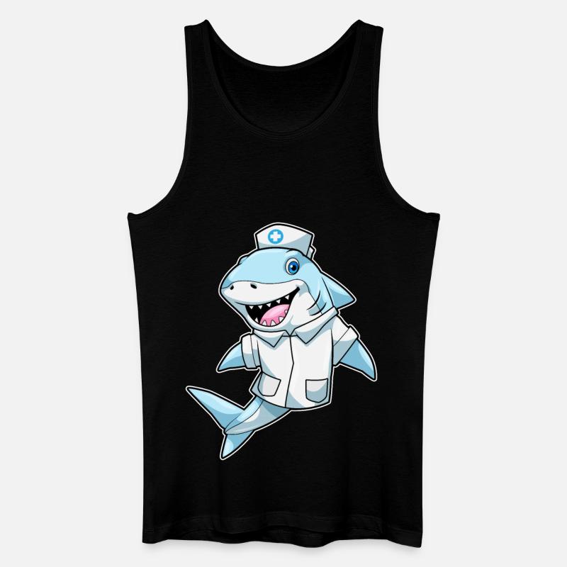 Hai Krankenschwester - Männer Bio Tank Top - Schwarz