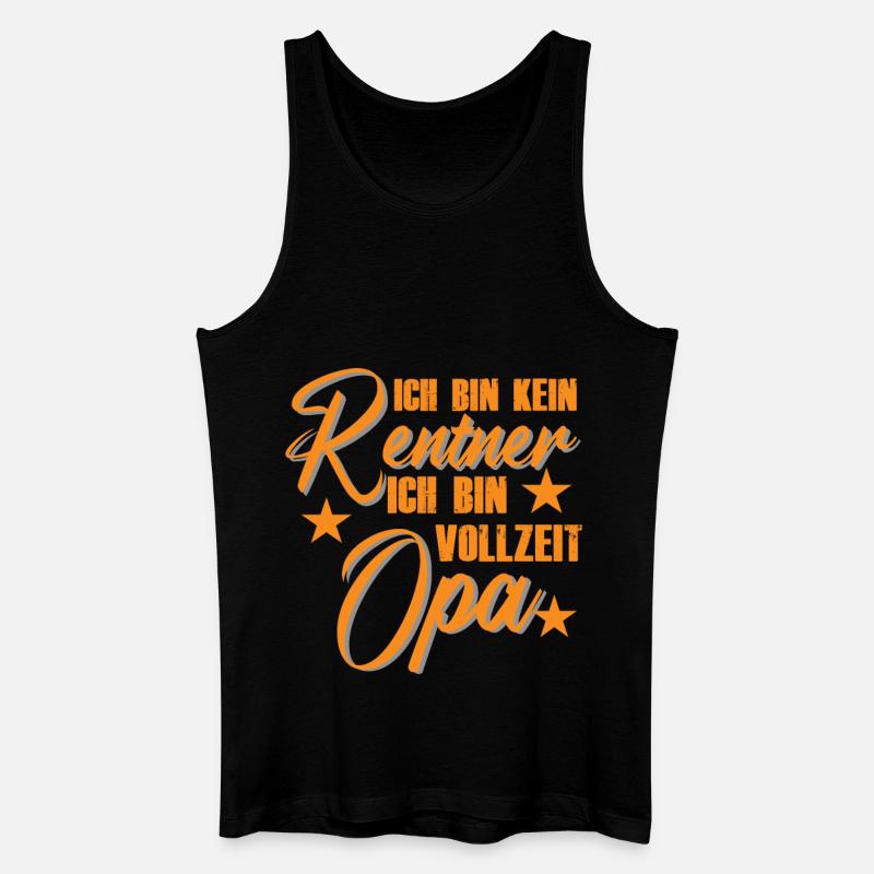 Vollzeit Opa Rentner Spruch - Männer Bio Tank Top - Schwarz