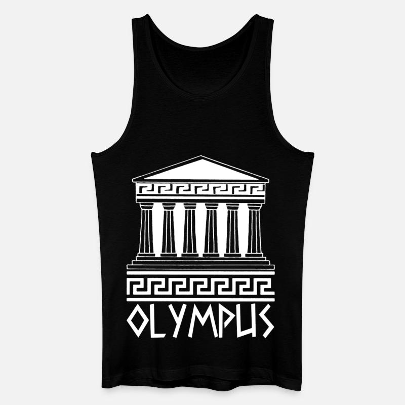 Weißer Tempel am Olymp - Männer Bio Tank Top - Schwarz