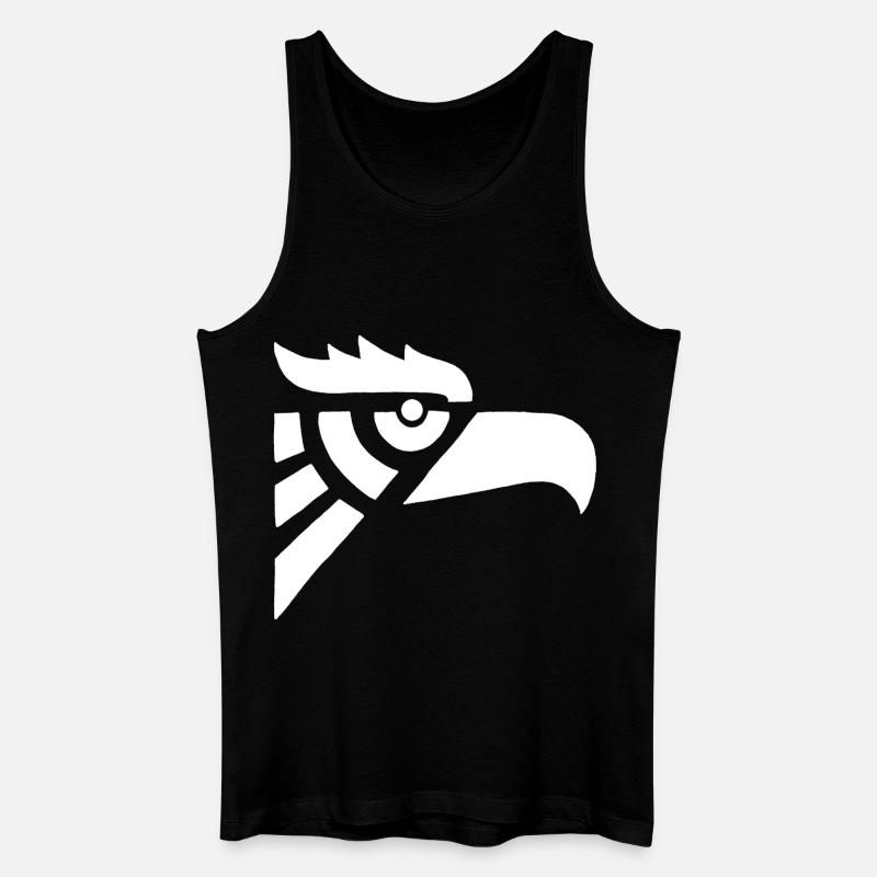 Aztec white eagle head - Men’s Organic Tank Top - black