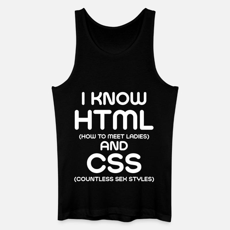 Ich kenne HTML und CSS - Männer Bio Tank Top - Schwarz
