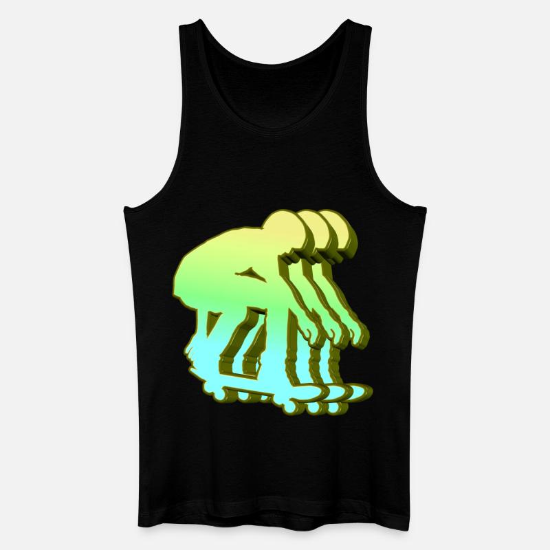 Skateboarder 3D - Männer Bio Tank Top - Schwarz