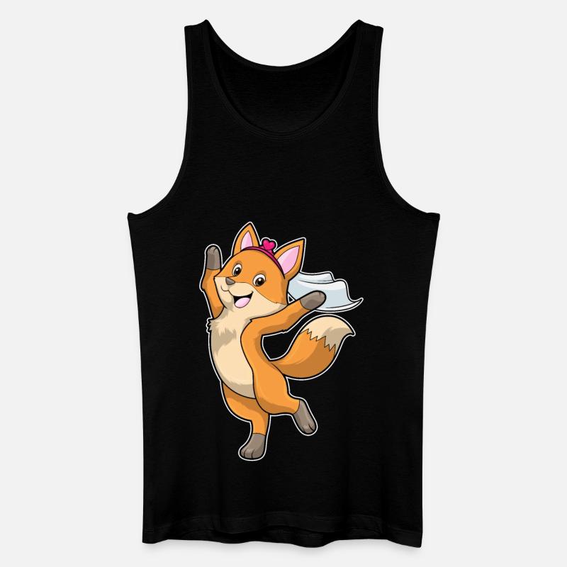 Fuchs Braut Schleier Hochzeit - Männer Bio Tank Top - Schwarz