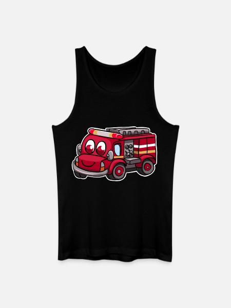 Camions de pompiers - Débardeur bio Homme - noir
