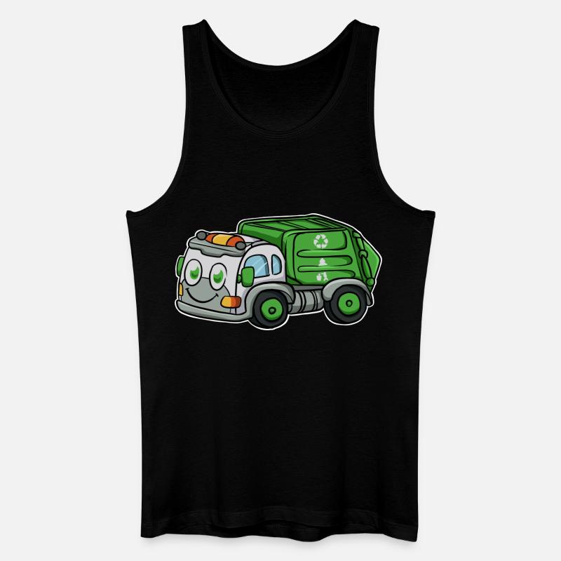 Müllabfuhr Müllauto - Männer Bio Tank Top - Schwarz