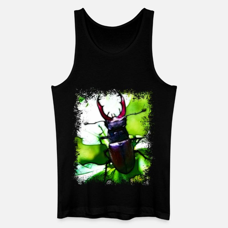 Hirschkäfer - Männer Bio Tank Top - Schwarz