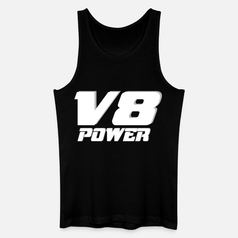 V8 - Männer Bio Tank Top - Schwarz