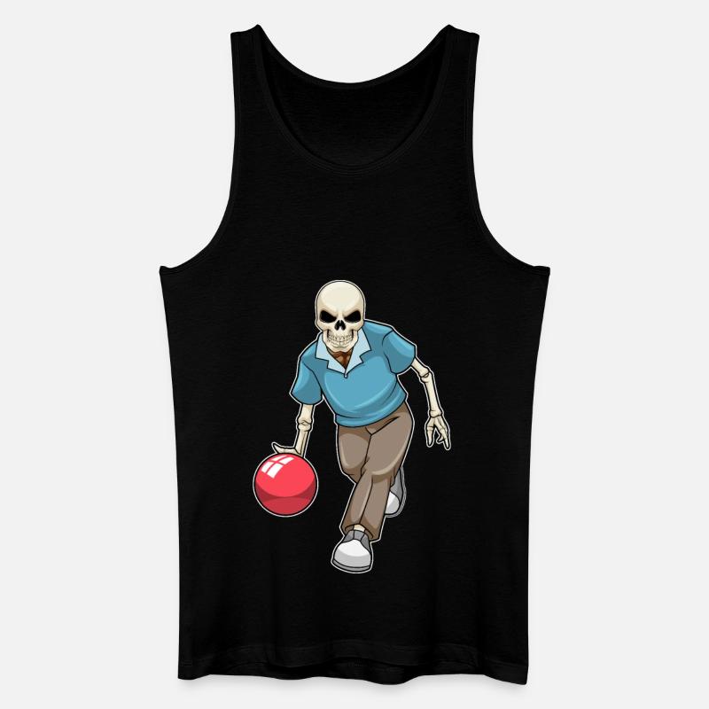 Skelett Bowling Bowlingkugel - Männer Bio Tank Top - Schwarz