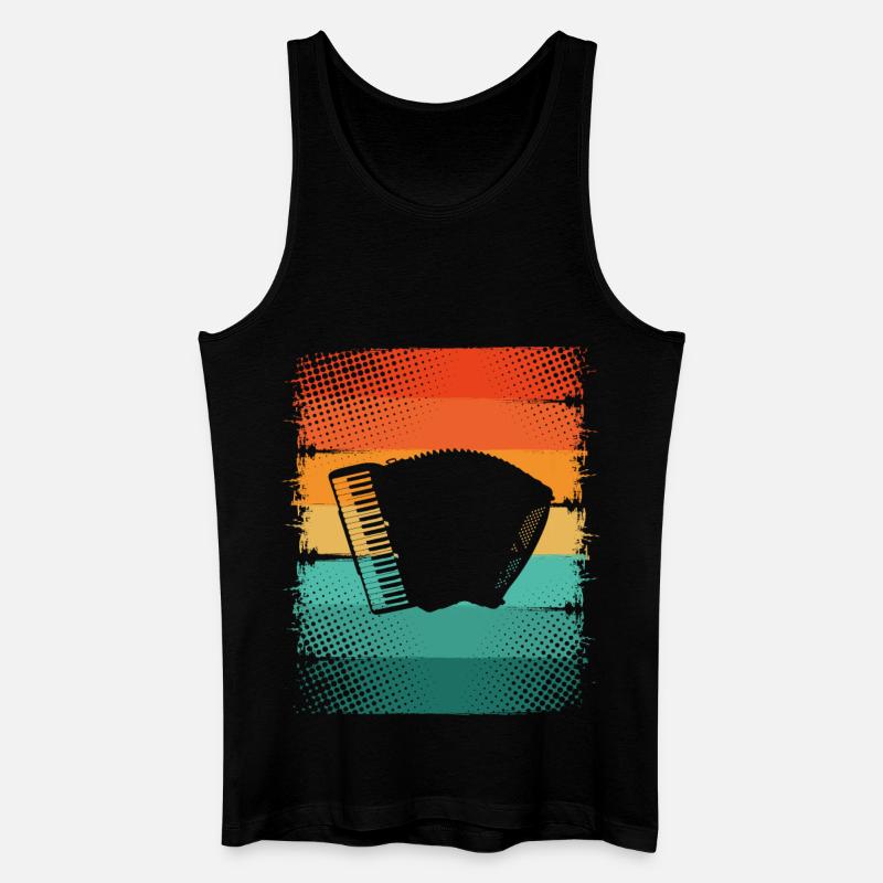 Akkordeon - Männer Bio Tank Top - Schwarz
