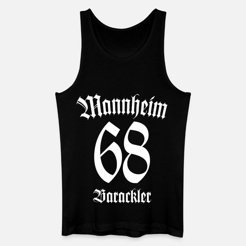 Mannheim 68 Barackler - Männer Bio Tank Top - Schwarz