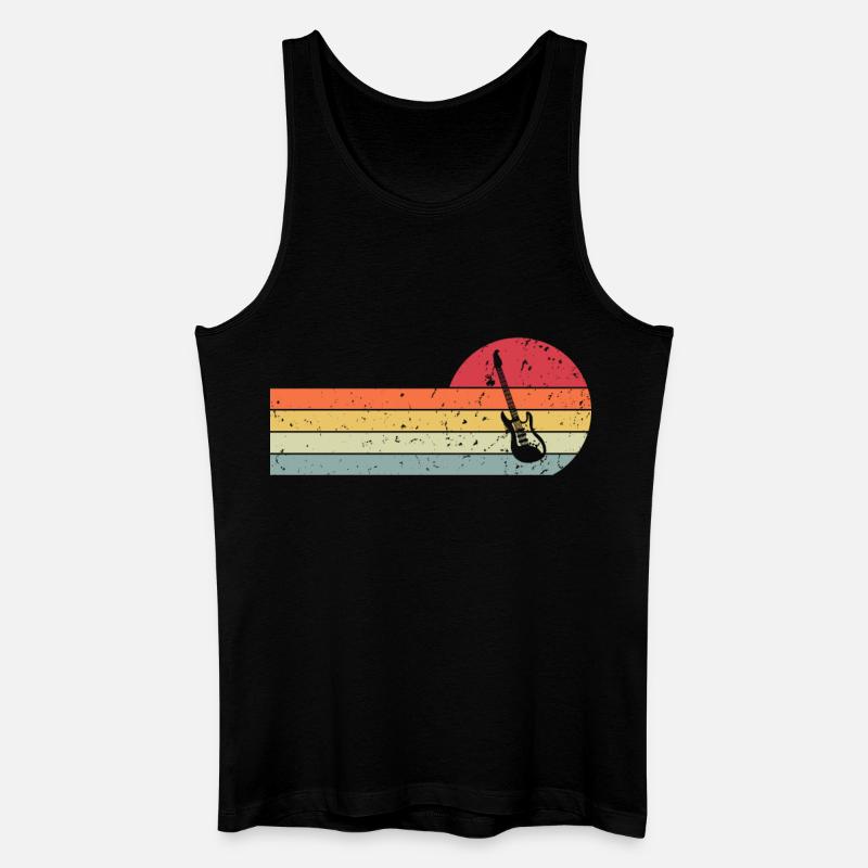 Gitarre - Männer Bio Tank Top - Schwarz