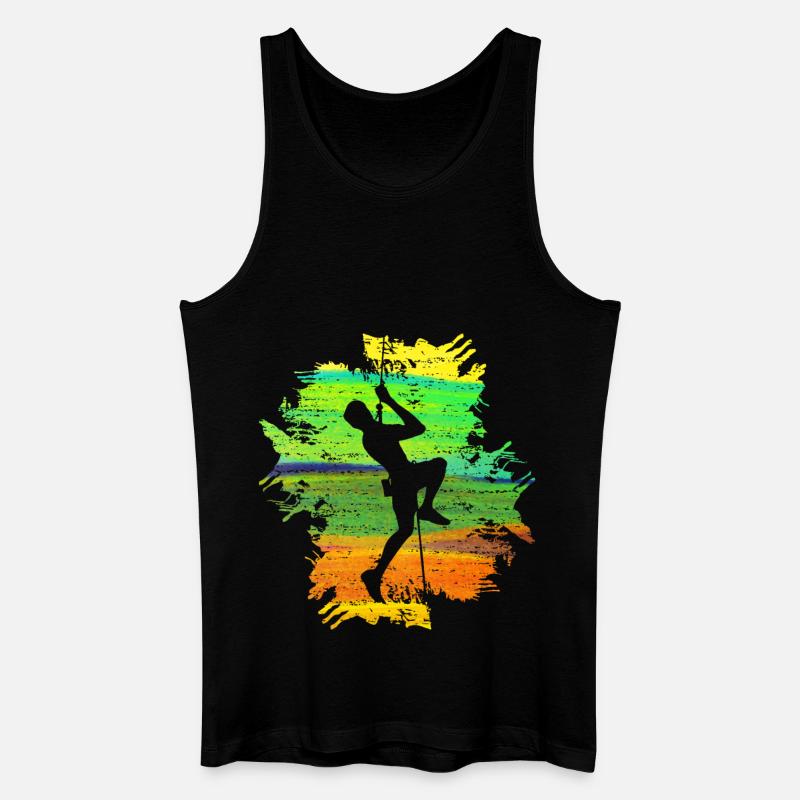 Climb Strong Männer Geschenk - Männer Bio Tank Top - Schwarz