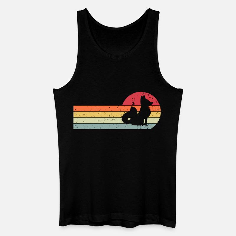 Fuchs - Männer Bio Tank Top - Schwarz