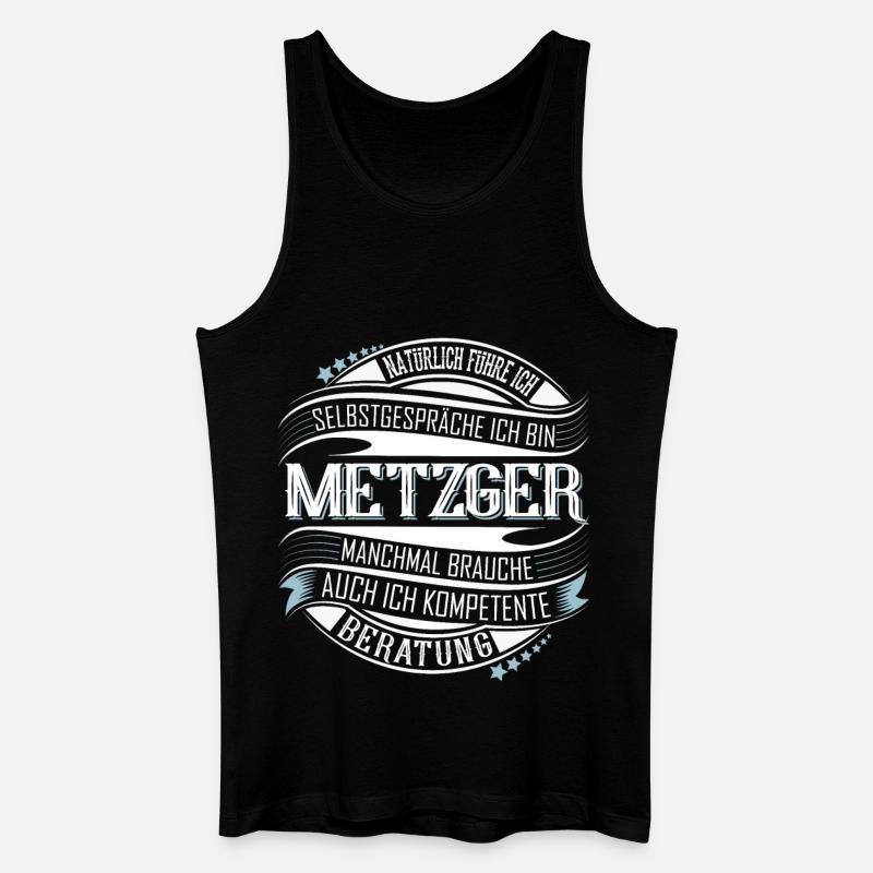 Metzger - Männer Bio Tank Top - Schwarz