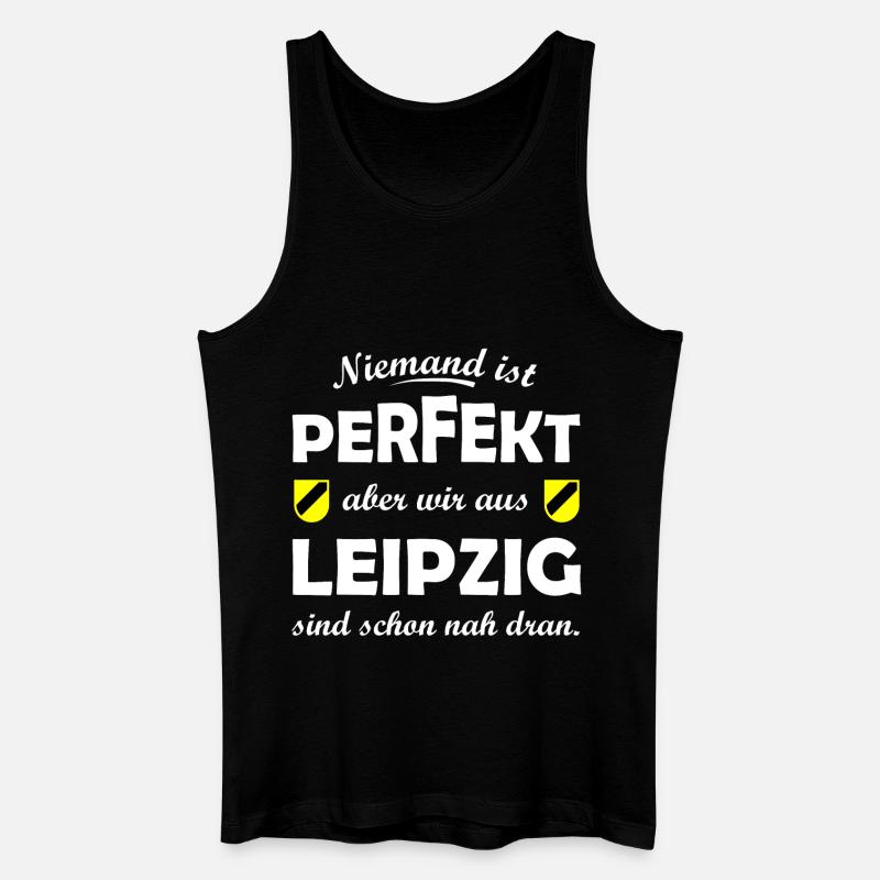 Leipzig Perfekt - Männer Bio Tank Top - Schwarz