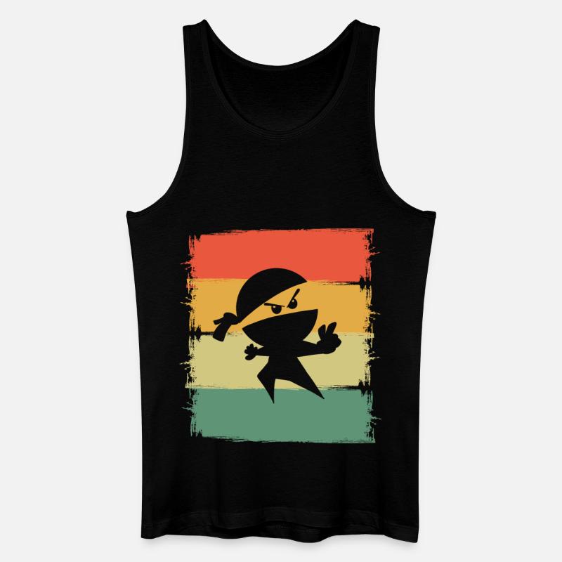 Ninja - Männer Bio Tank Top - Schwarz