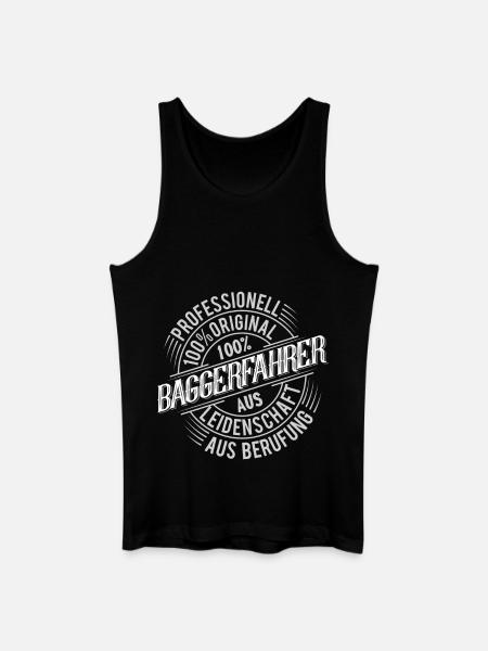 Baggerfahrer - Männer Bio Tank Top - Schwarz