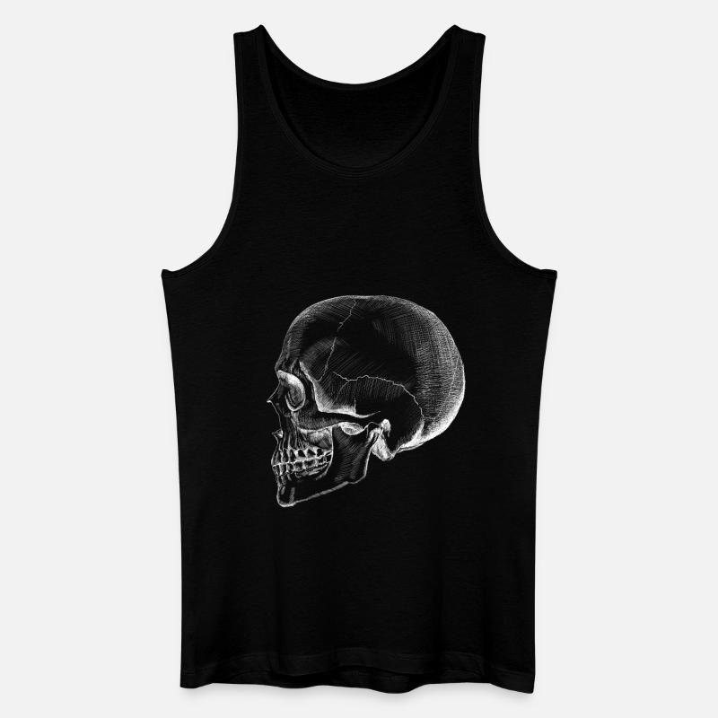 Schädel - Männer Bio Tank Top - Schwarz