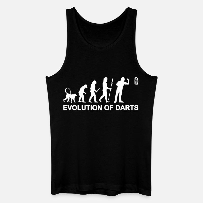 Evolution des Darts - Männer Bio Tank Top - Schwarz