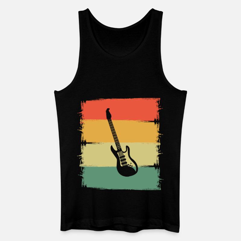 Gitarre E-Gitarre Gitarrist - Männer Bio Tank Top - Schwarz