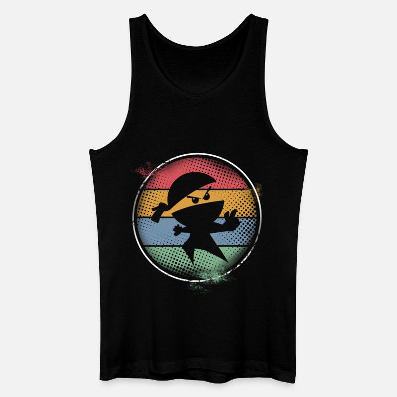 Ninja - Männer Bio Tank Top - Schwarz