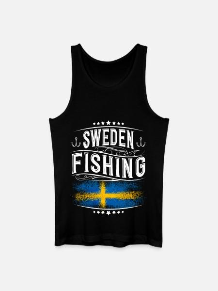 Suède Pêche Pêcheur Pêcheur - Débardeur bio Homme - noir