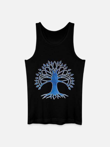 Lebensbaum und Sternenhimmel - Männer Bio Tank Top - Schwarz
