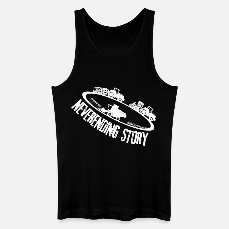 Unendliche Geschichte der Landwirtschaft - Männer Bio Tank Top - Schwarz