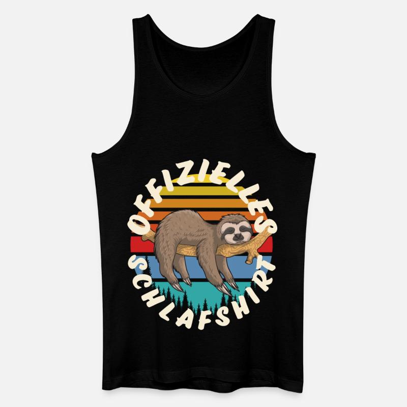 Faultier - Männer Bio Tank Top - Schwarz