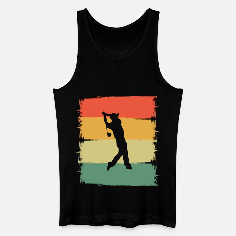 Golf Golfer - Männer Bio Tank Top - Schwarz