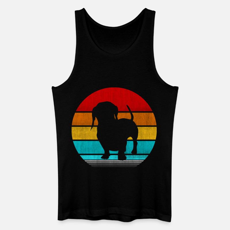 Dackel - Männer Bio Tank Top - Schwarz