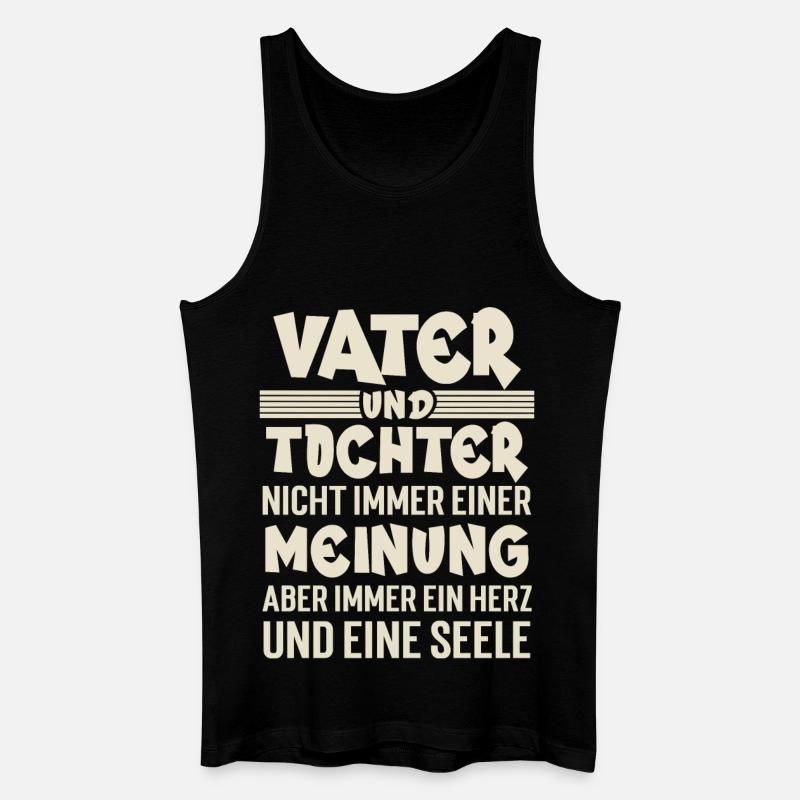 Vater Und Tochter - Männer Bio Tank Top - Schwarz