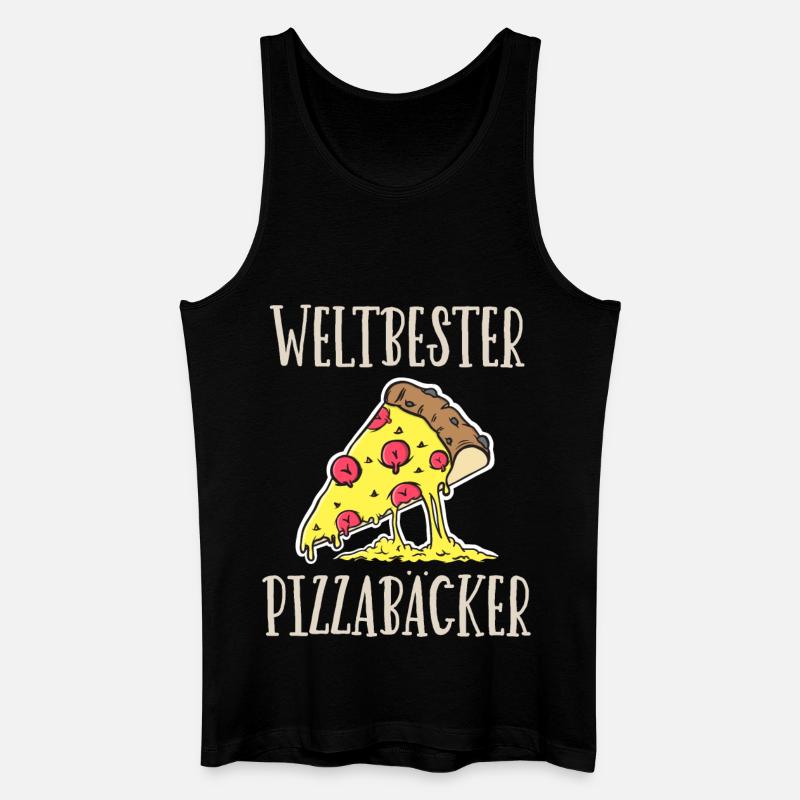 Weltbester Pizzabäcker - Männer Bio Tank Top - Schwarz