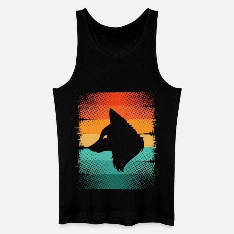 Fuchs - Männer Bio Tank Top - Schwarz