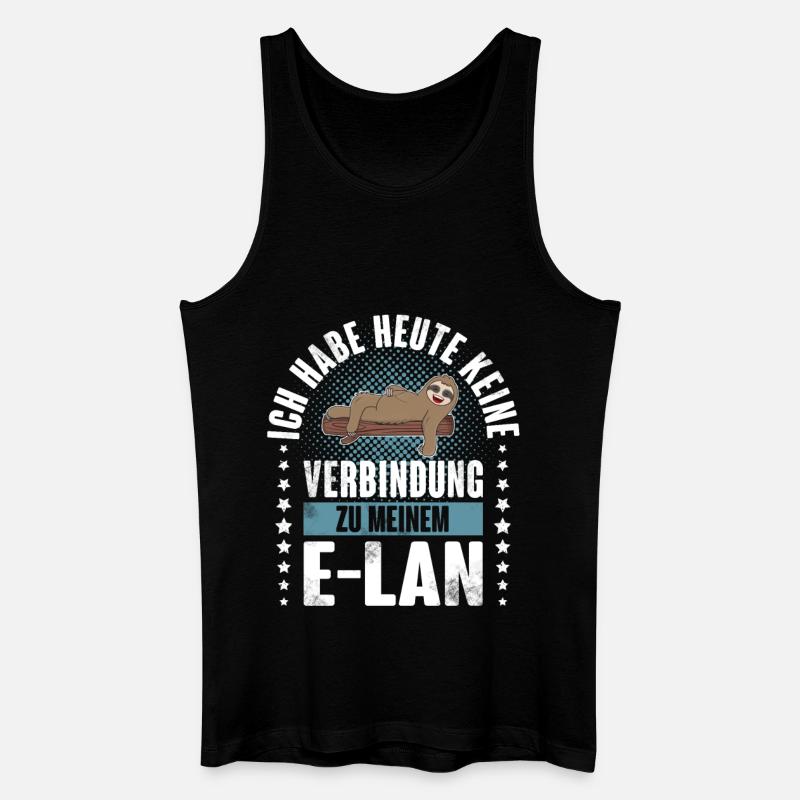 Faultier E Lan - Männer Bio Tank Top - Schwarz