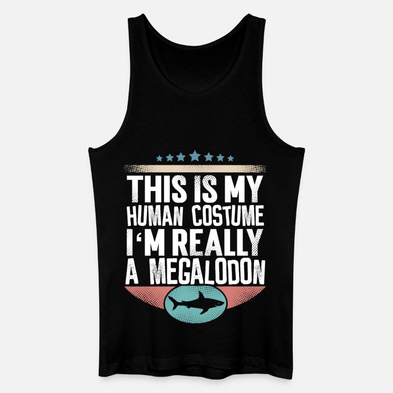 Megalodon Riesen Hai - Männer Bio Tank Top - Schwarz