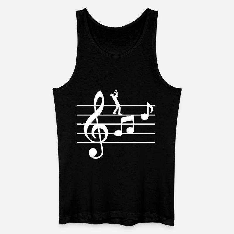 Flöte Blasinstrumente - Männer Bio Tank Top - Schwarz